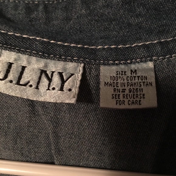Woman’s button down denim dress J.L.N.Y Size M - Picture 4 of 4
